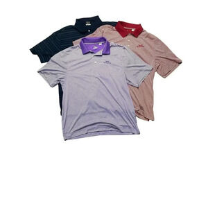 3 Pack of Embroidered Mens Golf Shirts 1 Nike 2 Cutter & Buck Shirts XL